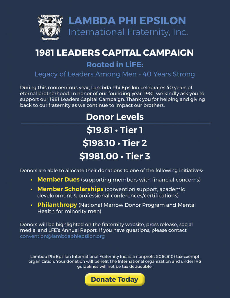 Convention 2021 Lambda Phi Epsilon International Fraternity, Inc.