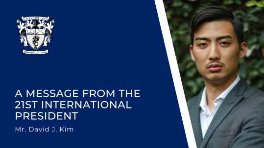 Message from Mr. David J. Kim, 21st International President