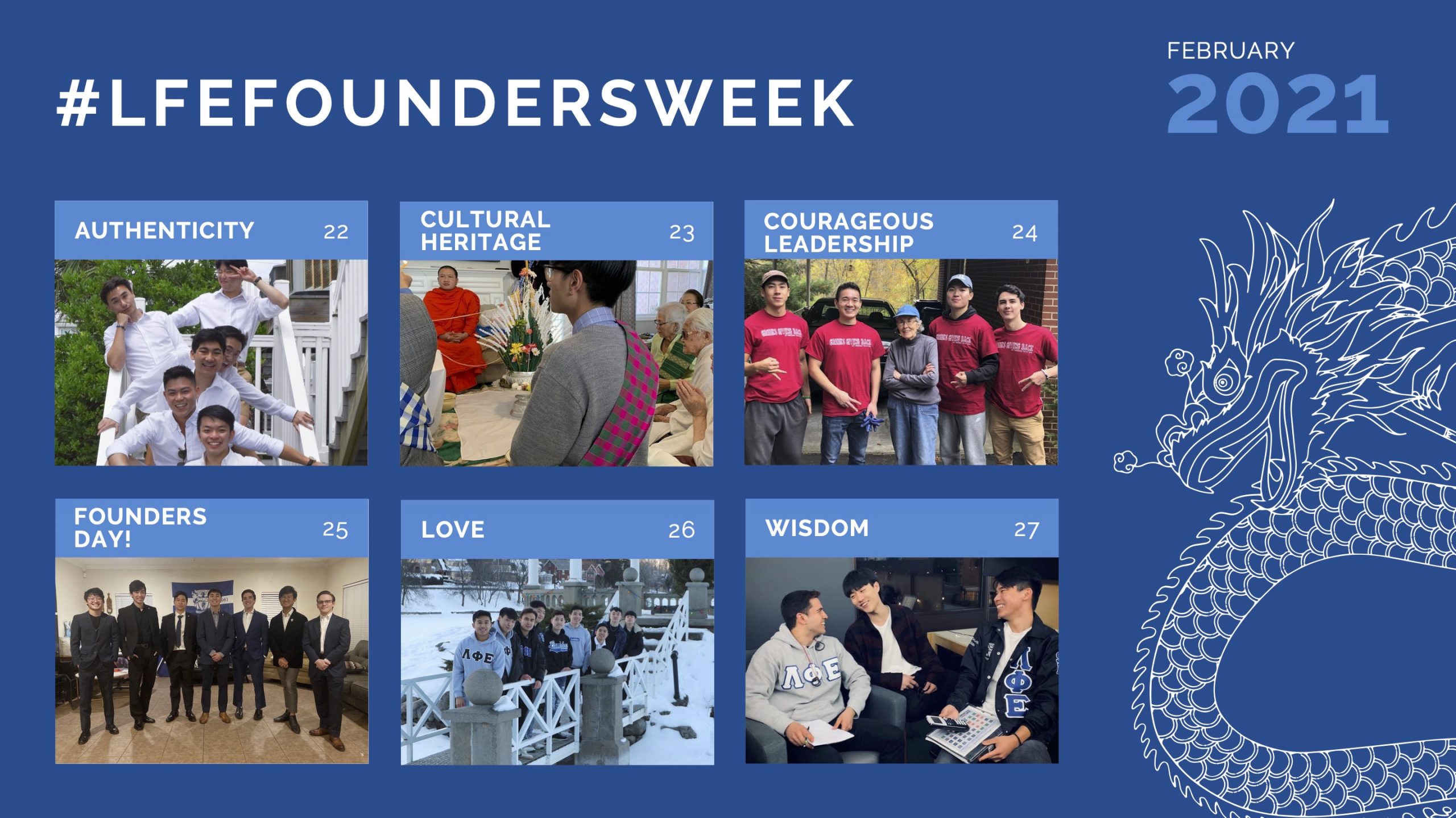 Founders Week 2021 Weekly Collage