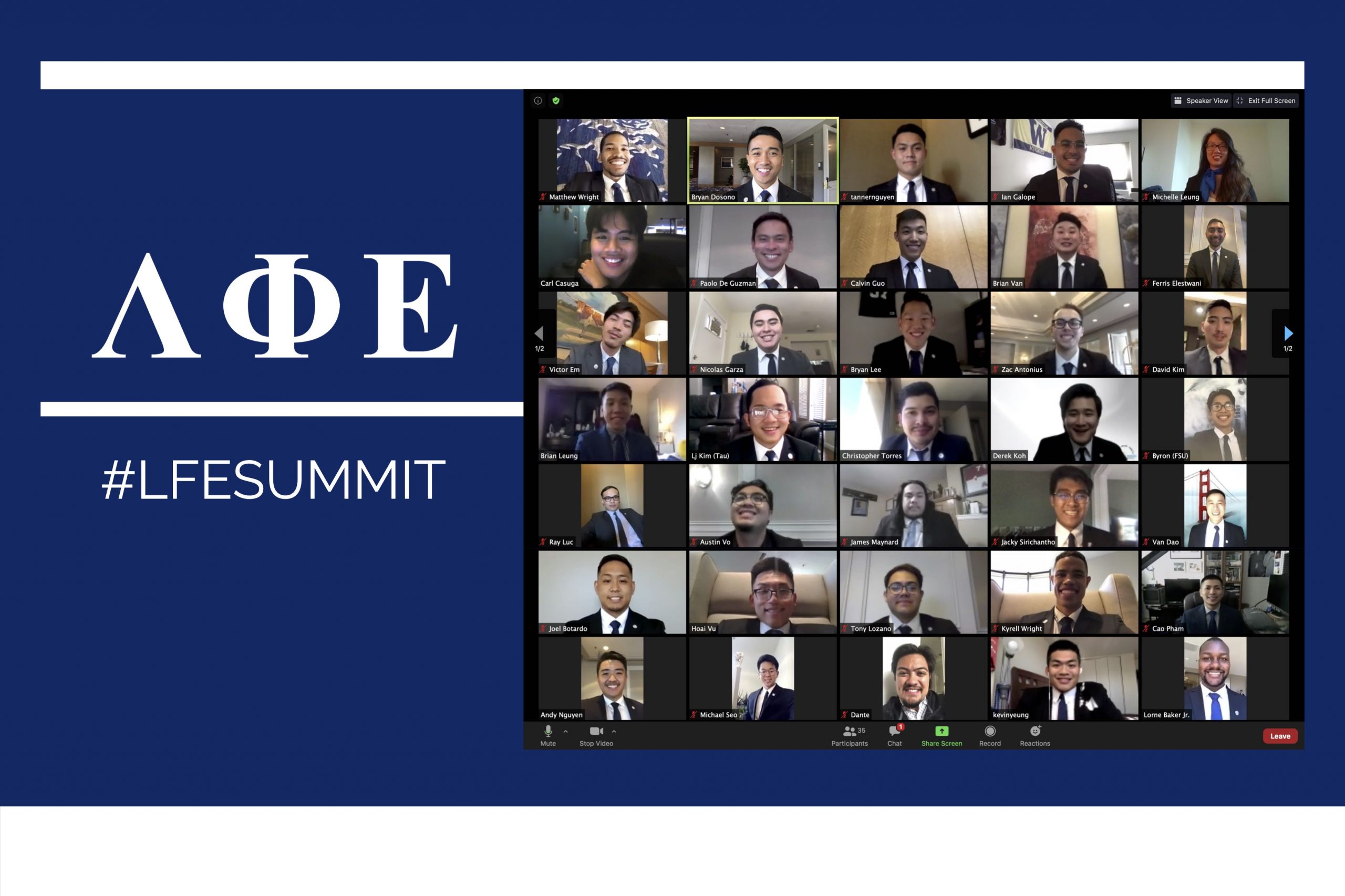 Zoom grid of Summit 2020 attendees